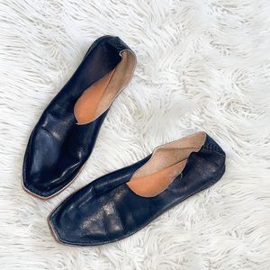 Nappi Square Toe Leather Loafers 7